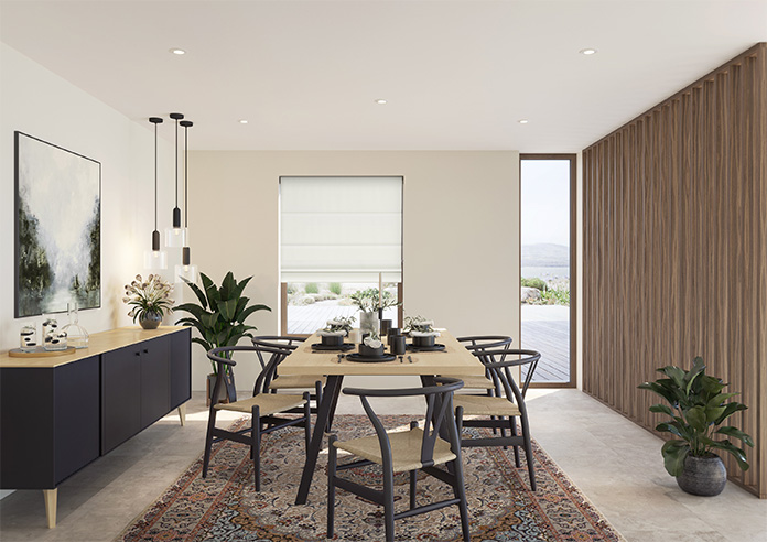 Vienna, Seashell White - Twist&Fit Roman Blind - Image 8